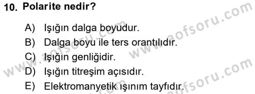 Görsel Estetik Dersi 2015 - 2016 Yılı (Final) Dönem Sonu Sınav Soruları 10. Soru