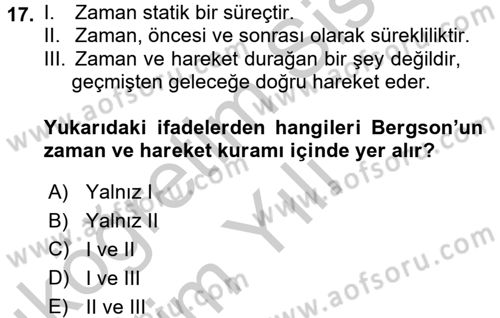 Görsel Estetik Dersi 2016 - 2017 Yılı 3 Ders Sınav Soruları 17. Soru