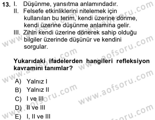 Görsel Estetik Dersi 2016 - 2017 Yılı (Vize) Ara Sınav Soruları 13. Soru