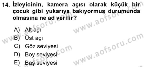 Görsel Estetik Dersi 2016 - 2017 Yılı (Final) Dönem Sonu Sınav Soruları 14. Soru