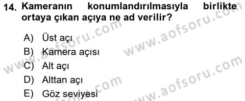 Görsel Estetik Dersi 2017 - 2018 Yılı (Final) Dönem Sonu Sınav Soruları 14. Soru