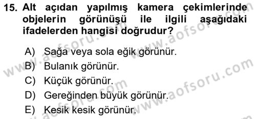 Görsel Estetik Dersi 2018 - 2019 Yılı 3 Ders Sınav Soruları 15. Soru