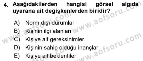 Görsel Estetik Dersi 2018 - 2019 Yılı 3 Ders Sınav Soruları 4. Soru