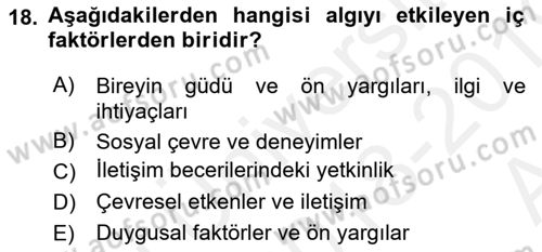 Görsel Estetik Dersi 2018 - 2019 Yılı (Vize) Ara Sınav Soruları 18. Soru