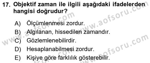 Görsel Estetik Dersi 2018 - 2019 Yılı (Final) Dönem Sonu Sınav Soruları 17. Soru