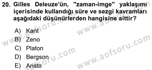 Görsel Estetik Dersi 2018 - 2019 Yılı Yaz Okulu Sınav Soruları 20. Soru