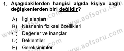 Görsel Estetik Dersi 2019 - 2020 Yılı (Final) Dönem Sonu Sınav Soruları 1. Soru