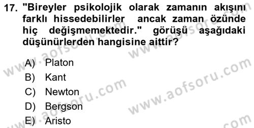 Görsel Estetik Dersi 2019 - 2020 Yılı (Final) Dönem Sonu Sınav Soruları 17. Soru