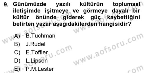 Görsel Estetik Dersi 2019 - 2020 Yılı (Final) Dönem Sonu Sınav Soruları 9. Soru