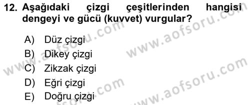 Görsel Estetik Dersi 2020 - 2021 Yılı Yaz Okulu Sınavı 12. Soru