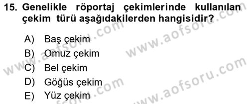 Görsel Estetik Dersi 2020 - 2021 Yılı Yaz Okulu Sınav Soruları 15. Soru