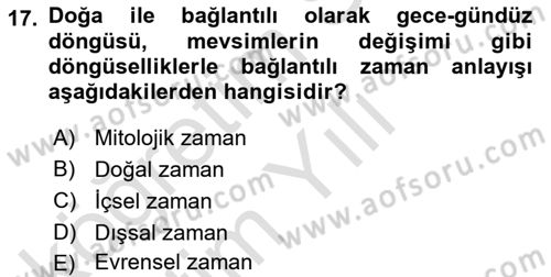 Görsel Estetik Dersi 2020 - 2021 Yılı Yaz Okulu Sınav Soruları 17. Soru