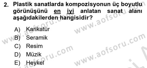 Görsel Estetik Dersi 2021 - 2022 Yılı (Vize) Ara Sınav Soruları 2. Soru