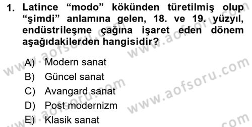 Görsel Estetik Dersi 2021 - 2022 Yılı (Final) Dönem Sonu Sınav Soruları 1. Soru