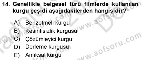 Görsel Estetik Dersi 2021 - 2022 Yılı (Final) Dönem Sonu Sınav Soruları 14. Soru