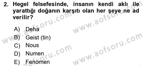 Görsel Estetik Dersi 2021 - 2022 Yılı (Final) Dönem Sonu Sınav Soruları 2. Soru