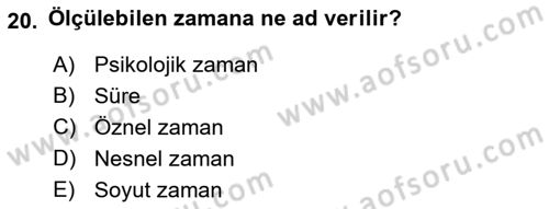 Görsel Estetik Dersi 2021 - 2022 Yılı (Final) Dönem Sonu Sınav Soruları 20. Soru