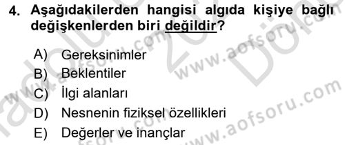 Görsel Estetik Dersi 2021 - 2022 Yılı (Final) Dönem Sonu Sınav Soruları 4. Soru