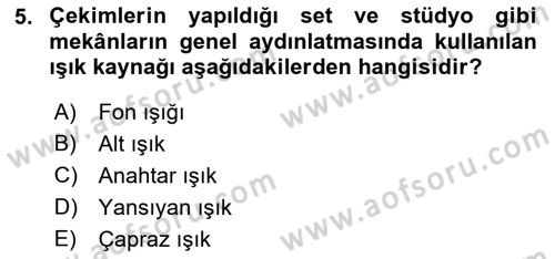 Görsel Estetik Dersi 2021 - 2022 Yılı (Final) Dönem Sonu Sınav Soruları 5. Soru