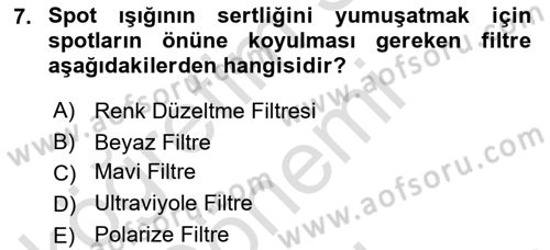 Görsel Estetik Dersi 2021 - 2022 Yılı (Final) Dönem Sonu Sınav Soruları 7. Soru