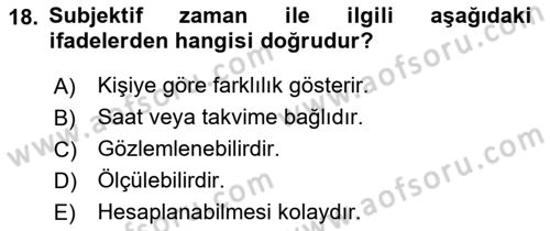 Görsel Estetik Dersi 2021 - 2022 Yılı Yaz Okulu Sınav Soruları 18. Soru