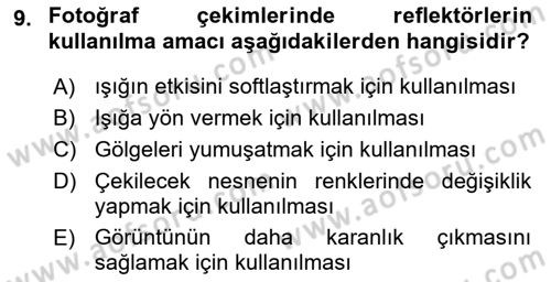 Görsel Estetik Dersi 2021 - 2022 Yılı Yaz Okulu Sınav Soruları 9. Soru
