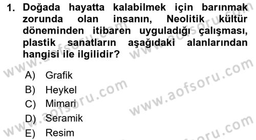 Görsel Estetik Dersi 2022 - 2023 Yılı (Vize) Ara Sınavı 1. Soru