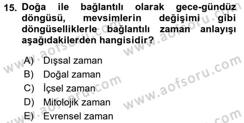 Görsel Estetik Dersi 2022 - 2023 Yılı (Final) Dönem Sonu Sınav Soruları 15. Soru