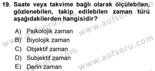 Görsel Estetik Dersi 2022 - 2023 Yılı (Final) Dönem Sonu Sınav Soruları 19. Soru