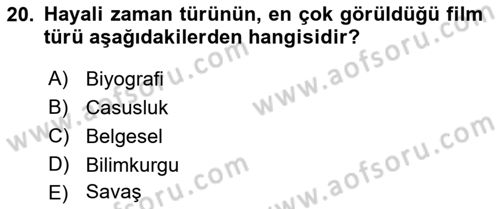 Görsel Estetik Dersi 2022 - 2023 Yılı (Final) Dönem Sonu Sınav Soruları 20. Soru