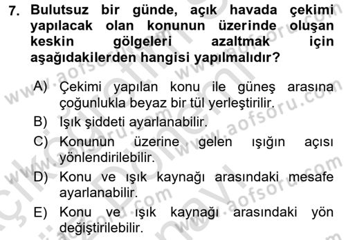 Görsel Estetik Dersi 2022 - 2023 Yılı (Final) Dönem Sonu Sınav Soruları 7. Soru