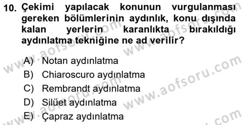 Görsel Estetik Dersi 2022 - 2023 Yılı Yaz Okulu Sınav Soruları 10. Soru