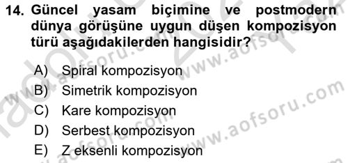 Görsel Estetik Dersi 2022 - 2023 Yılı Yaz Okulu Sınav Soruları 14. Soru