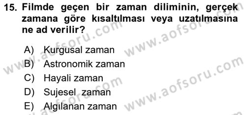 Görsel Estetik Dersi 2022 - 2023 Yılı Yaz Okulu Sınav Soruları 15. Soru