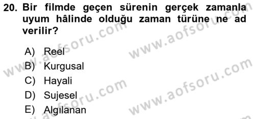 Görsel Estetik Dersi 2022 - 2023 Yılı Yaz Okulu Sınav Soruları 20. Soru