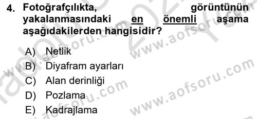 Görsel Estetik Dersi 2022 - 2023 Yılı Yaz Okulu Sınav Soruları 4. Soru