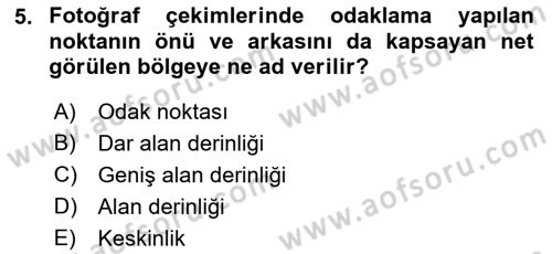 Görsel Estetik Dersi 2022 - 2023 Yılı Yaz Okulu Sınav Soruları 5. Soru