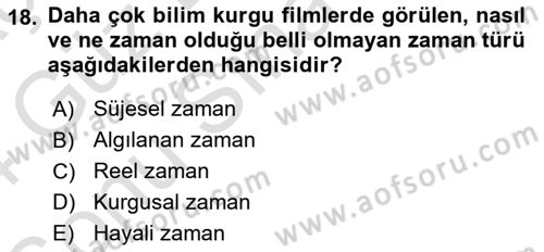 Görsel Estetik Dersi 2023 - 2024 Yılı (Final) Dönem Sonu Sınav Soruları 18. Soru