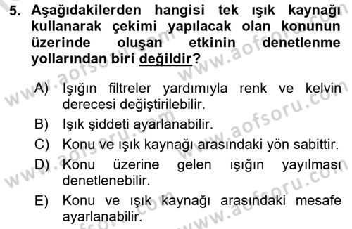 Görsel Estetik Dersi 2023 - 2024 Yılı (Final) Dönem Sonu Sınav Soruları 5. Soru