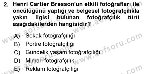 Görsel Estetik Dersi 2023 - 2024 Yılı Yaz Okulu Sınav Soruları 2. Soru
