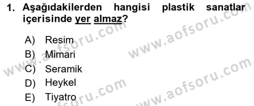 Görsel Estetik Dersi 2024 - 2025 Yılı (Vize) Ara Sınav Soruları 1. Soru