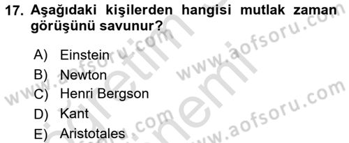 Görsel Estetik Dersi 2024 - 2025 Yılı (Final) Dönem Sonu Sınav Soruları 17. Soru