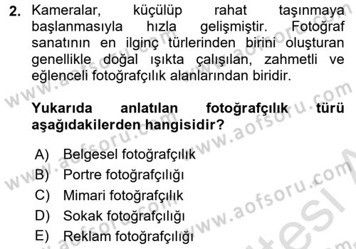 Görsel Estetik Dersi 2024 - 2025 Yılı (Final) Dönem Sonu Sınav Soruları 2. Soru