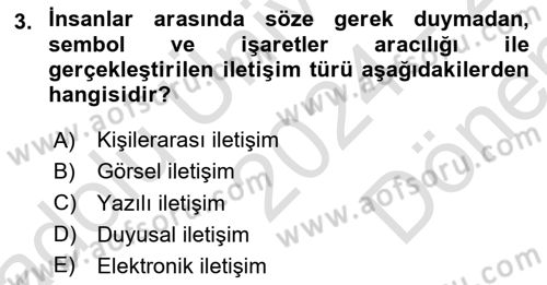 Görsel Estetik Dersi 2024 - 2025 Yılı (Final) Dönem Sonu Sınav Soruları 3. Soru