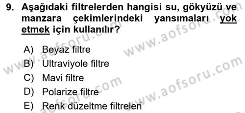 Görsel Estetik Dersi 2024 - 2025 Yılı (Final) Dönem Sonu Sınav Soruları 9. Soru