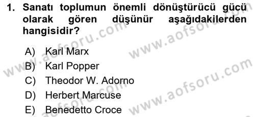 Görsel Estetik Dersi 2024 - 2025 Yılı Yaz Okulu Sınav Soruları 1. Soru