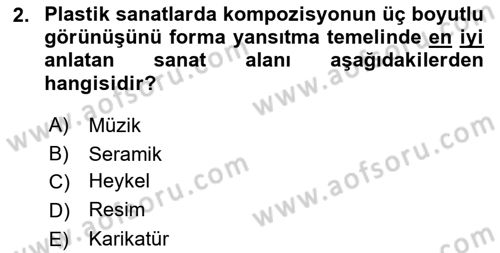 Görsel Estetik Dersi 2024 - 2025 Yılı Yaz Okulu Sınav Soruları 2. Soru