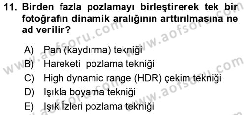 Görsel Estetik Dersi 2025 - 2026 Yılı (Vize) Ara Sınav Soruları 11. Soru
