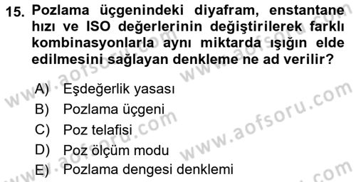 Görsel Estetik Dersi 2025 - 2026 Yılı (Vize) Ara Sınav Soruları 15. Soru