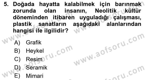 Görsel Estetik Dersi 2025 - 2026 Yılı (Vize) Ara Sınav Soruları 5. Soru